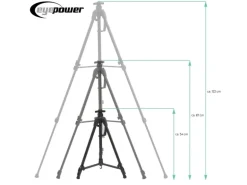 eyepower Staffelei Aluminium 58 x 160 cm Schwarz
