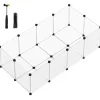 Feandrea Freigehege mit Bodenplatten 143 cm x 73 cm x 46 cm Weiß