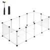 Feandrea Freigehege mit Bodenplatten 125 cm x 63 cm x 42 cm Weiß