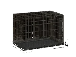 Feandrea Hundekäfig 92,5 cm x 57,5 cm x 64 cm Schwarz