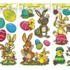 Fensterbild Ostern Bunt 3-fach sortiert 24 cm x 47,5 cm