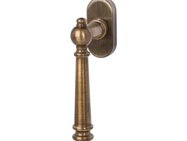 Fenstergriff "Ron" 3,5 cm-Stift Messing Brüniert