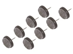 Filzgleiter mit Stift Ø 24 mm 8 Stück Schwarz