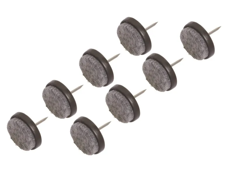 Filzgleiter mit Stift Ø 24 mm 8 Stück Schwarz