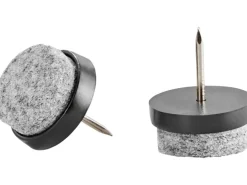Filzgleiter mit Stift Ø 24 mm 24 Stück Schwarz