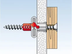 Fischer Duopower 6 x 50 S K Dübel mit Schraube je 4 Stück