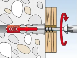 Fischer Duopower 6 x 50 S K Dübel mit Schraube je 4 Stück