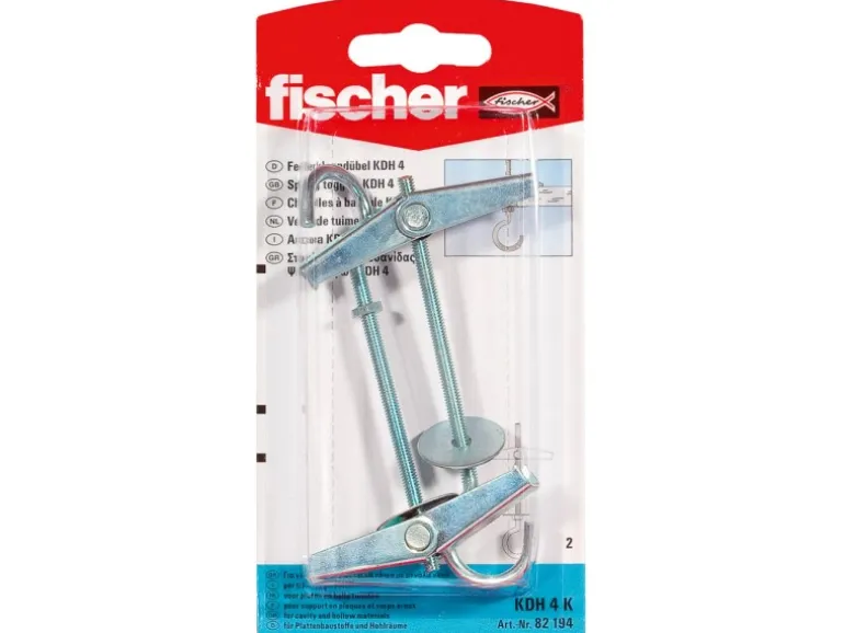 Fischer Kippdübel KDH 4 K mit Rundhaken (2 ST)