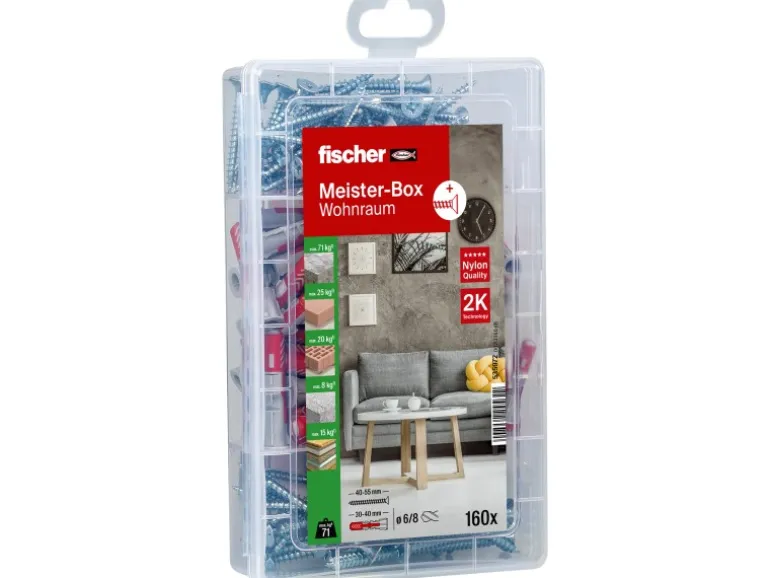Fischer Meister-Box Wohnraum + Schrauben (160 Teile)