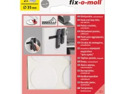 Fix-o-moll Klettpunkte selbstklebend 4 Sets Weiß 35 mm