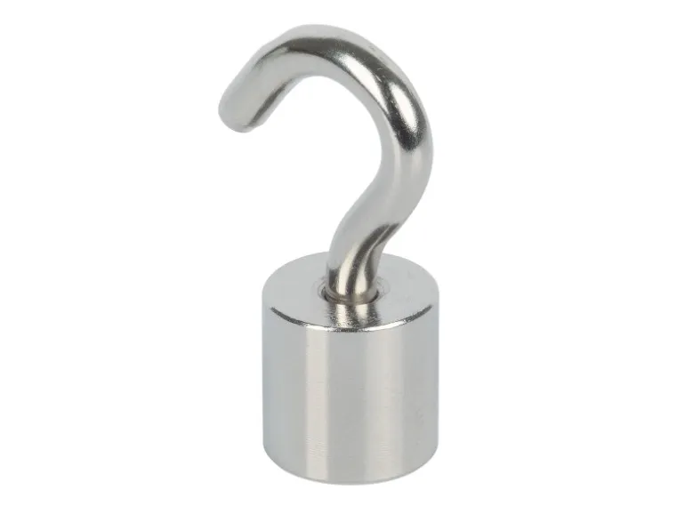 Fix-o-moll Magnethaken Neodym 38 mm x Ø 15 mm Silber 2 Stück