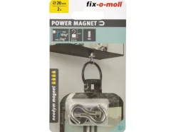 Fix-o-moll Magnethaken Neodym 41 mm x Ø 20 mm Silber 2 Stück