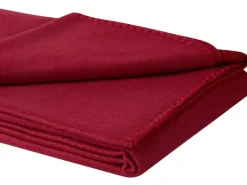 Fleecedecke Uni 130 cm x 160 cm Bordeaux