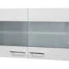 Flex-Well Exclusiv Küchen-Glas-Hängeschrank Joelina 100 cm Weiß
