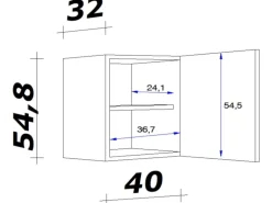 Flex-Well Exclusiv Küchen-Hängeschrank Joelina 40 cm Weiß