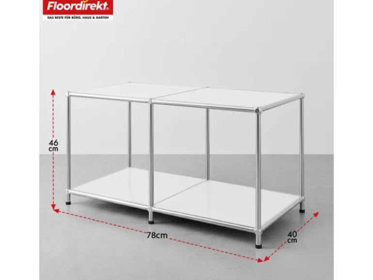 Floordirekt Metallregal Concept Epure MK-016 Sideboard 78 x 40 x 46 cm Weiß