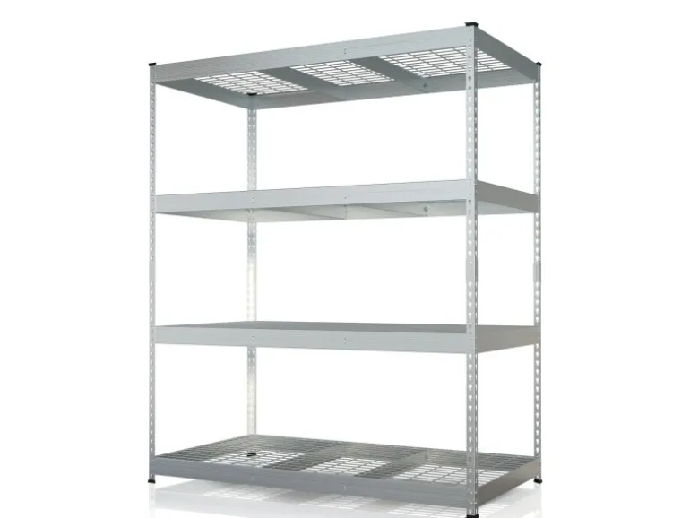 Floordirekt Schwerlastregal Yukon Rivet 4 Böden Verzinkt 160 x 150 x 80 cm