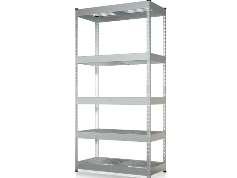 Floordirekt Schwerlastregal Yukon Rivet 5 Böden Verzinkt 180 x 90 x 45 cm