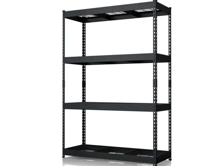 Floordirekt Schwerlastregal Yukon Rivet 4 Böden Schwarz 180 x 120 x 60 cm