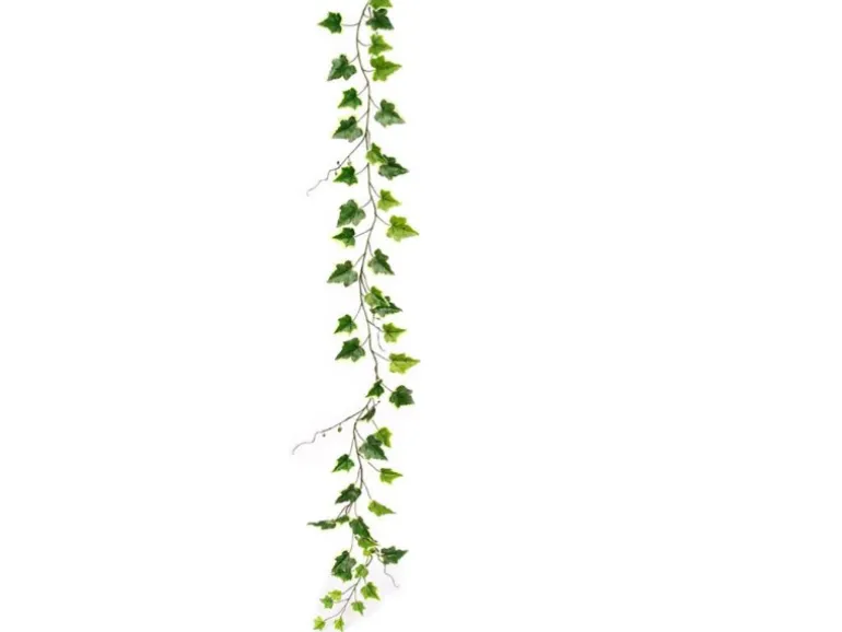 Flower Power Kunstblume Efeu Girlande 170 cm Weiß