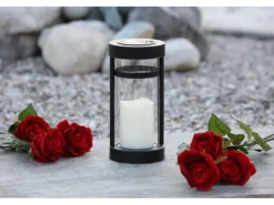 Flower Power LED Outdoor Grablampe Arimo Solar Weiß
