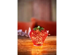 FlowerPower Deko Erdbeere Fresa mit LED 12,5 cm x 13 cm Rot