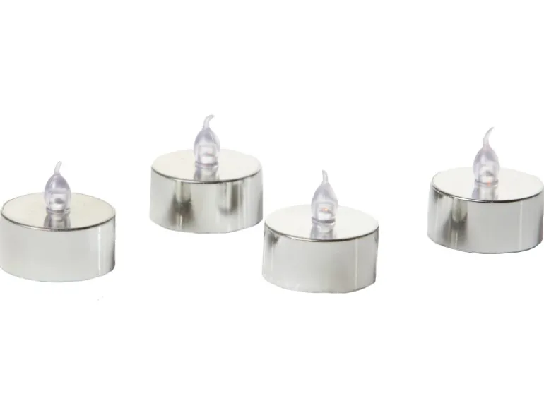 FlowerPower LED Teelichter Riga 4er Set sanft flackernd