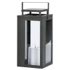 FlowerPower LED-Laterne Lucido Outdoor 31 cm x 15 cm x 15 cm Schwarz