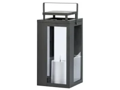 FlowerPower LED-Laterne Lucido Outdoor 31 cm x 15 cm x 15 cm Schwarz