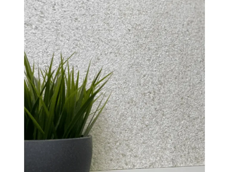 Floxxan Baumwollputz Montana 507 Cellulose Farbe Weiss mit Sand Putz Tapete Flüssigtapete