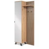 Furn.Design Garderobe Eiche Artisan und Grau 80 cm 3D Lamelle Industrial Madem