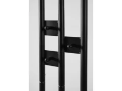 Furn.Design Garderoben-Set 3-teilig Schwarz Metall 130 cm mit Spiegel Kilby