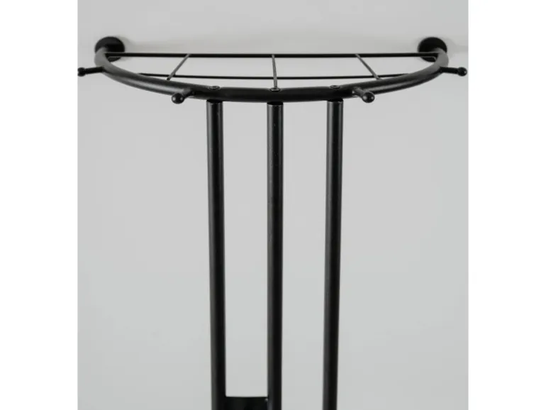 Furn.Design Garderoben-Set 3-teilig Schwarz Metall 130 cm mit Spiegel Kilby