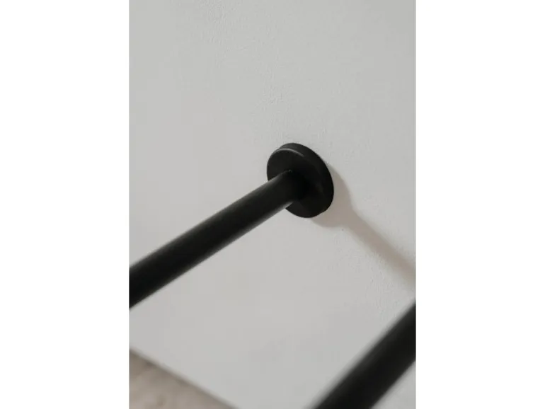 Furn.Design Garderoben-Set 3-teilig Schwarz Metall 130 cm mit Spiegel Kilby