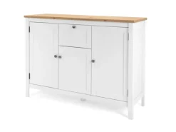 Furn.Design Sideboard Landhaus Weiß Eiche Artisan 120 cm 3-türig Vestland