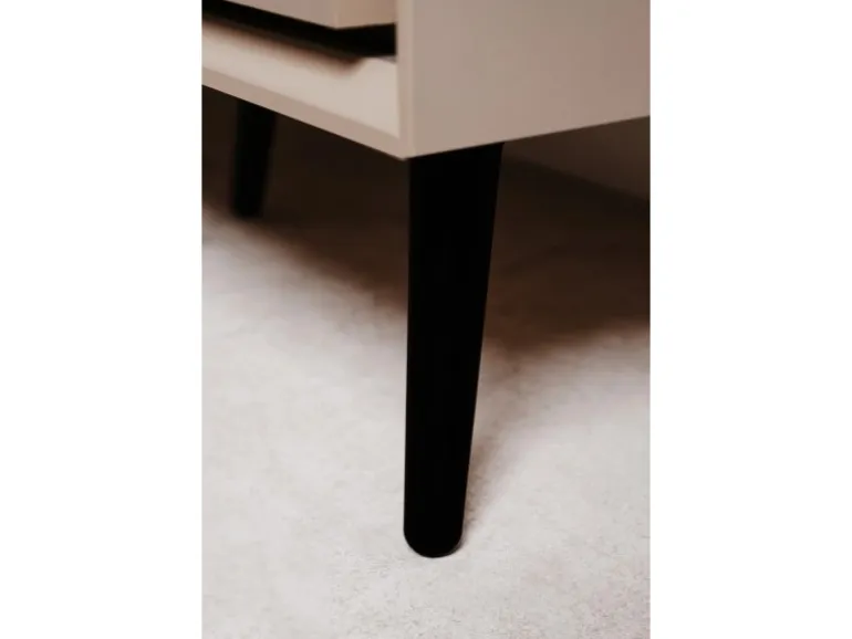 Furn.Design Vitrine in Sand und Schwarz 60 x 200 cm Brebbia