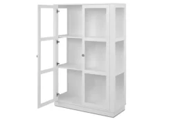 Furn.Design Vitrine Weiß 100 x 150 cm 2-türig 6 Vitrinenfächer Modern Blanverd