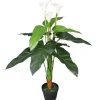 furnicato Künstliche Calla-Lilie mit Topf 85 cm Weiß