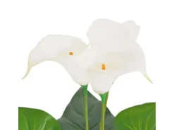 furnicato Künstliche Calla-Lilie mit Topf 85 cm Weiß