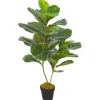 furnicato Künstliche Pflanze Geigen-Feige mit Topf Grün 90 cm