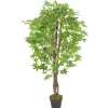 furnicato Künstliche Pflanze Ahornbaum mit Topf Grün 120 cm