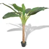 furnicato Künstlicher Bananenbaum mit Topf 150 cm Grün