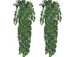 furnicato Künstlicher Efeu Grün 90 cm 2 Stück