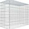 Gabiona C-Ring-Gabione-Anbaukorb Typ 3 80 x 100 x 50 cm Maschenw 5 x 10 cm