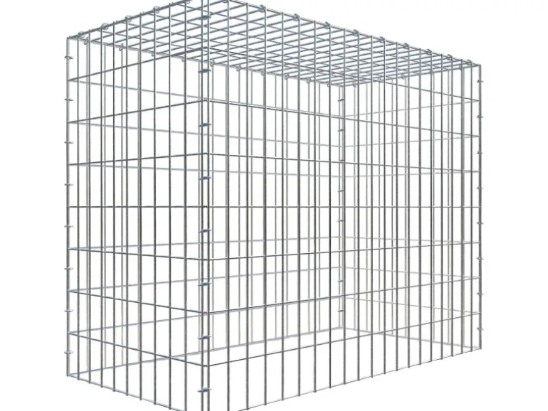 Gabiona C-Ring-Gabione-Anbaukorb Typ 3 80 x 100 x 50 cm Maschenw 5 x 10 cm