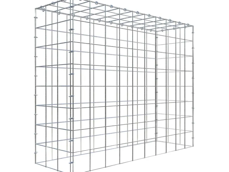 Gabiona C-Ring-Gabione-Anbaukorb Typ 3 80 x 100 x 30 cm Maschenw 10 x 10 cm