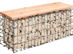 Gabionen-Gartenbank 100 cm x 46 cm x 30 cm