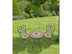 Garden Pleasure Balkon-Set Mosaik Amarillo 3-teilig Braun