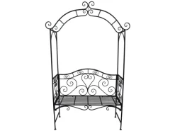 Garden Pleasure Bank mit Rosenbogen Colima 124 cm x 200 cm x 48 cm Stahl