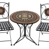 Garden Pleasure Bistro-Set Pular 3-teilg Schwarz-Braun